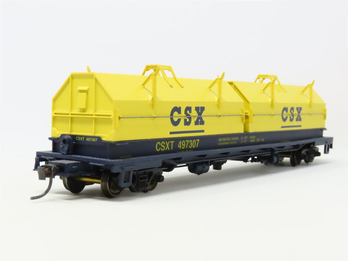 HO Scale Walthers 932-3881 CSX 55&#39; Cushion Coil Car #497307 - Upgraded