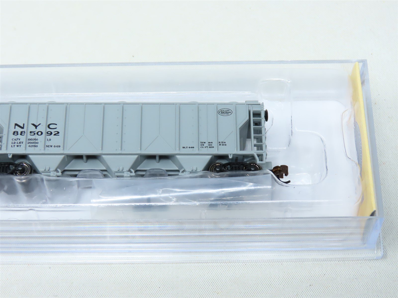 N Scale Bachmann 73856 NYC New York Central PS-2 3 Bay Hopper Car #885092