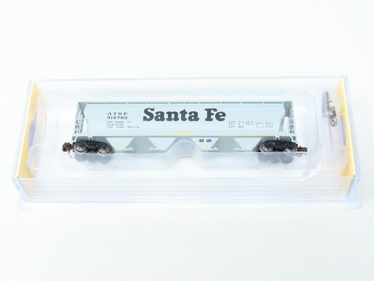 N Scale Bachmann 19152 ATSF Santa Fe 4-Bay Cylindrical Hopper Car #314783