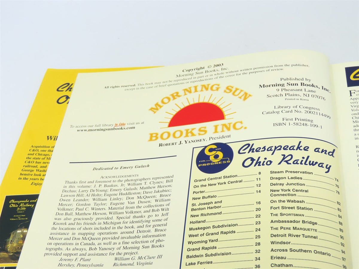 Morning Sun Chesapeake &amp; Ohio Railway Vol. 2 by Plant &amp; McClure ©2003 HC Book
