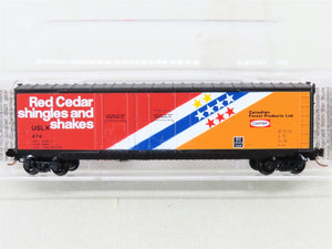 N Micro-Trains MTL 75060 USLX CANFOR Red Cedar 50' Double Plug Door Box Car #474
