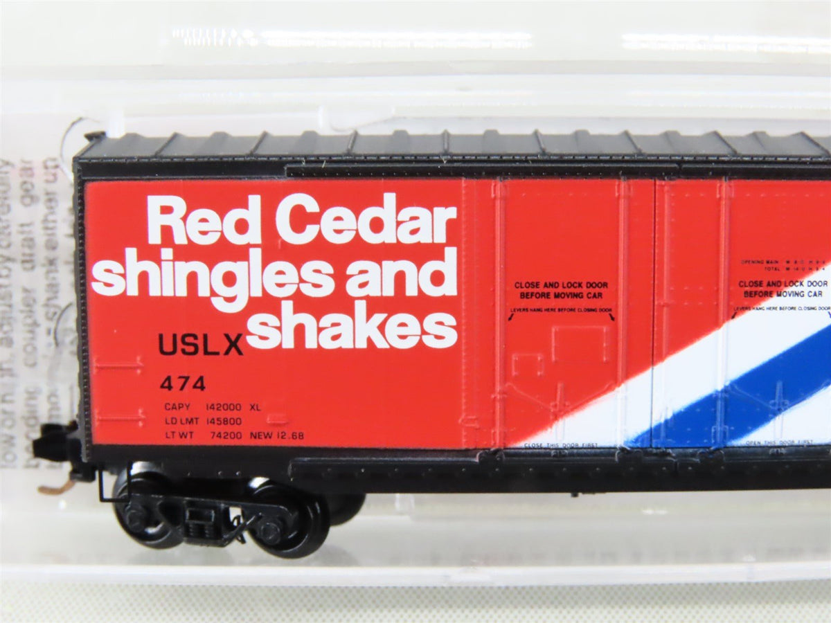 N Micro-Trains MTL 75060 USLX CANFOR Red Cedar 50&#39; Double Plug Door Box Car #474
