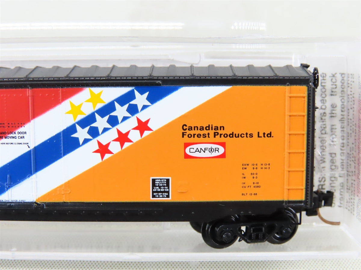 N Micro-Trains MTL 75060 USLX CANFOR Red Cedar 50&#39; Double Plug Door Box Car #474