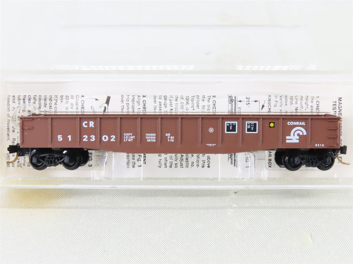 N Scale Micro-Trains MTL 46320 CR Conrail 50&#39; Fishbelly Drop-End Gondola #512302