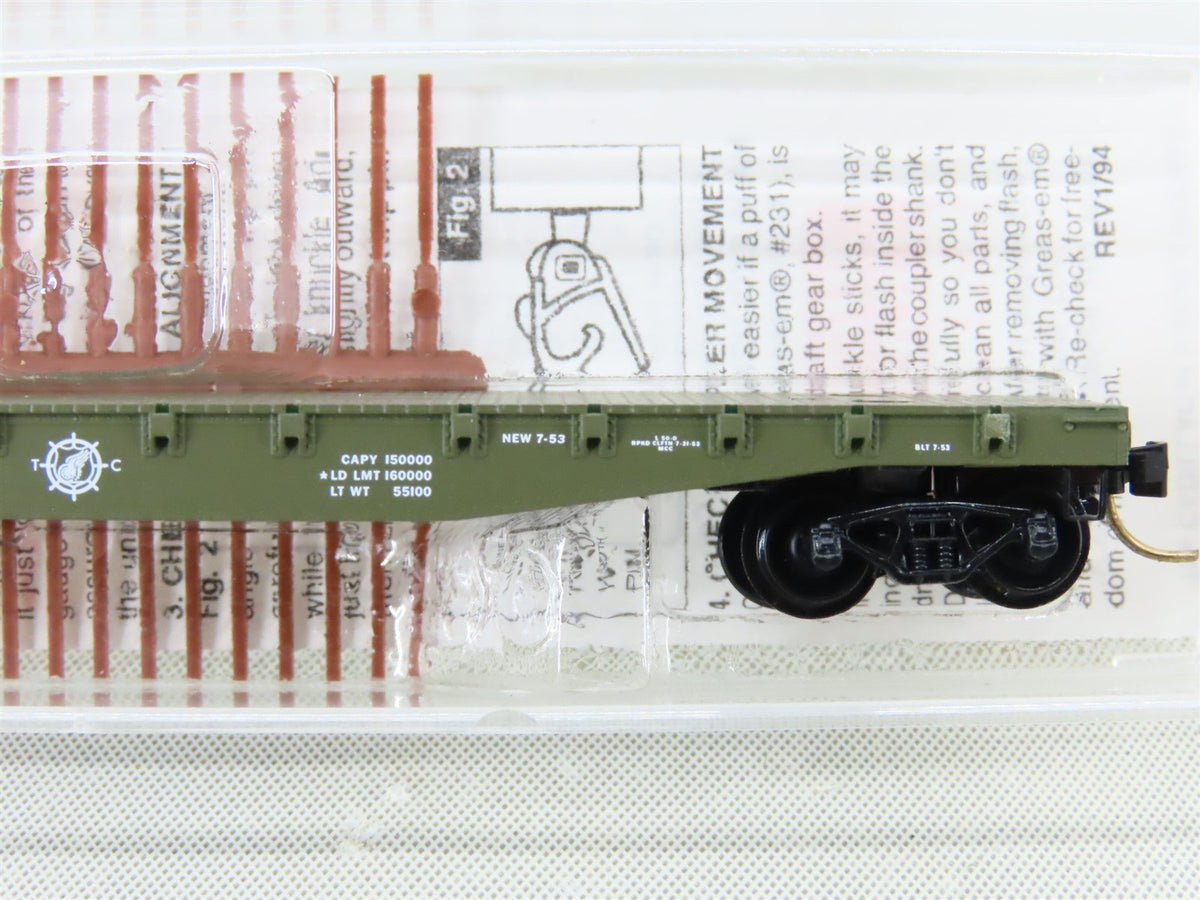 N Scale Micro-Trains MTL 45180 USAX United States Army 50&#39; Flat Car #38066