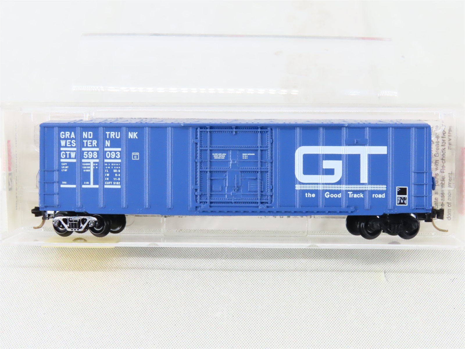 N Micro-Trains MTL 27220 GTW Grand Trunk Western 50' Rib-Side Box Car #598093