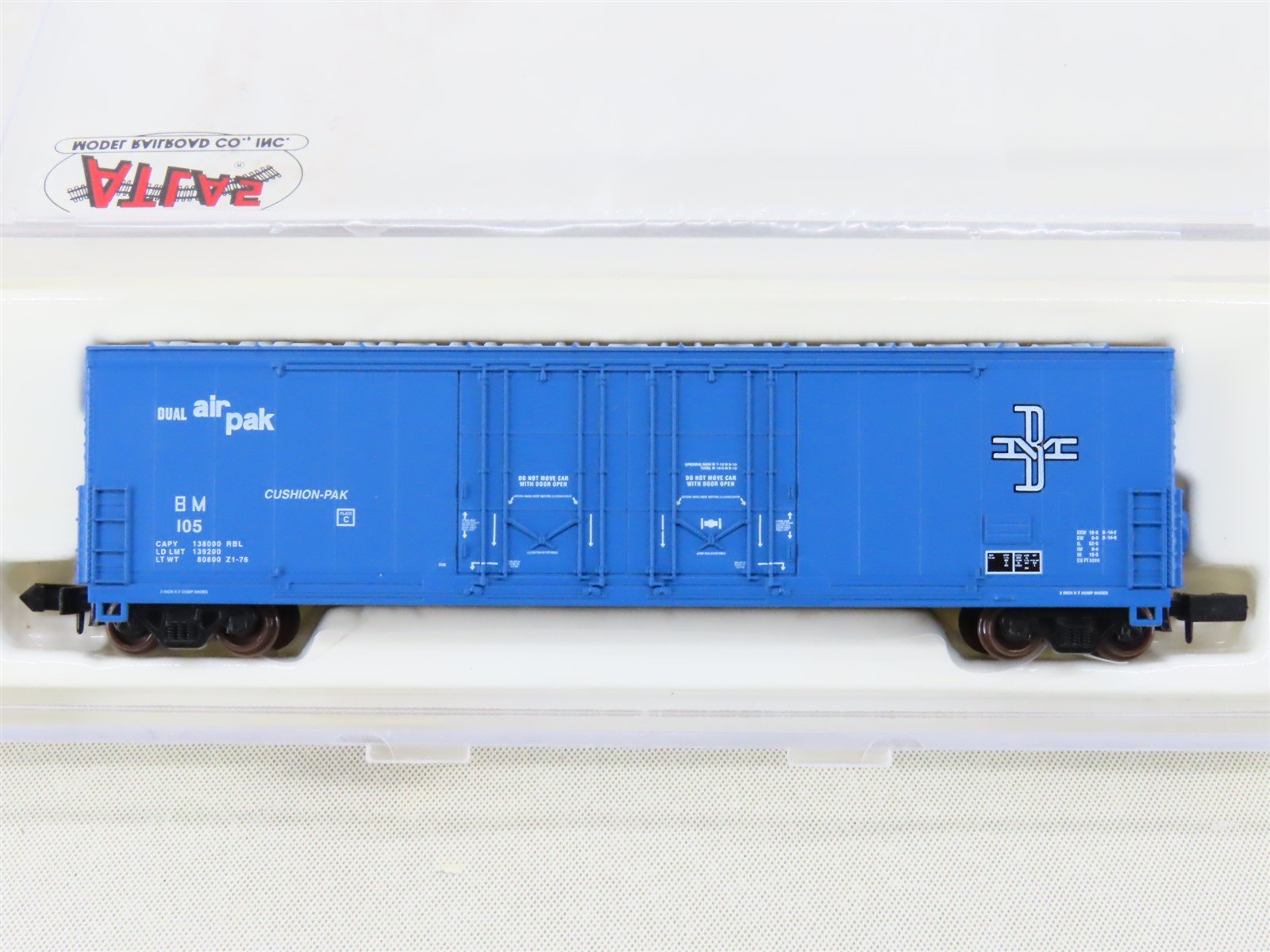 N Scale Atlas 31011 B&M Boston & Maine Evans Double Plug Door Box Car #105