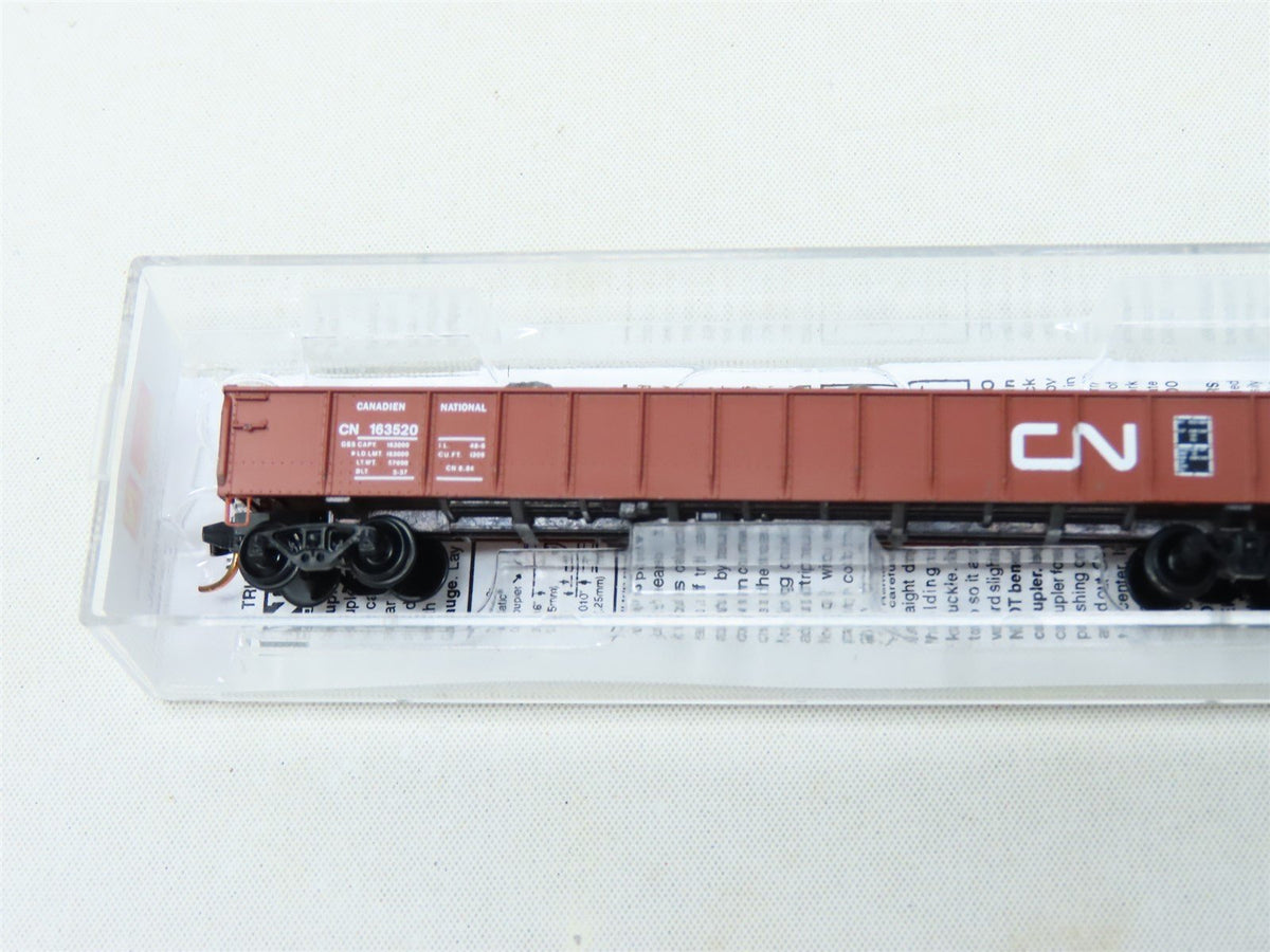 N Scale Micro-Trains MTL 04800120 CN Railway 50&#39; Gondola Car #163520 w/ Load