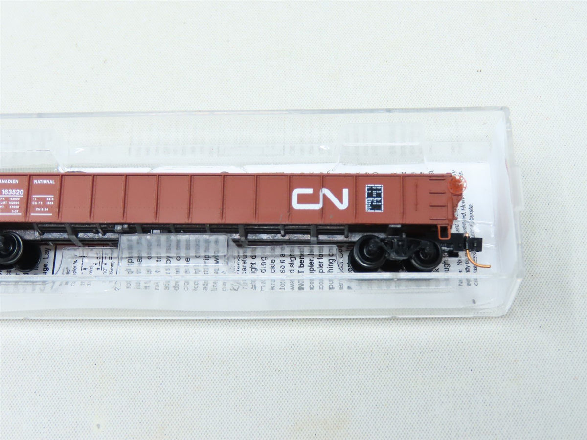 N Scale Micro-Trains MTL 04800120 CN Railway 50&#39; Gondola Car #163520 w/ Load