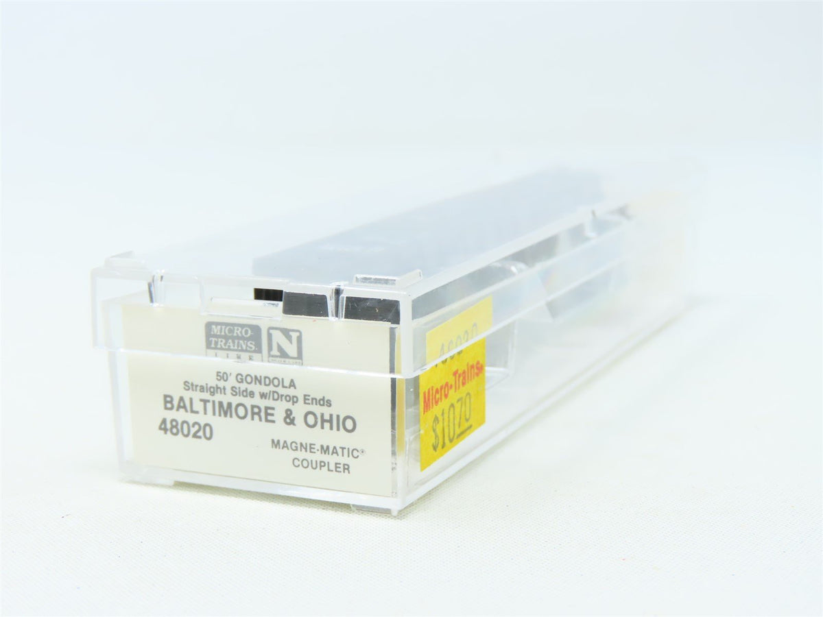 N Scale Micro-Trains MTL 48020 B&amp;O Railway 50&#39; Gondola Car #557100 w/Load