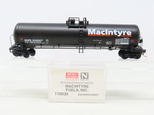 N Scale Micro-Trains MTL 110030 SHPX MacIntyre Fuels 56' Tank Car #204027