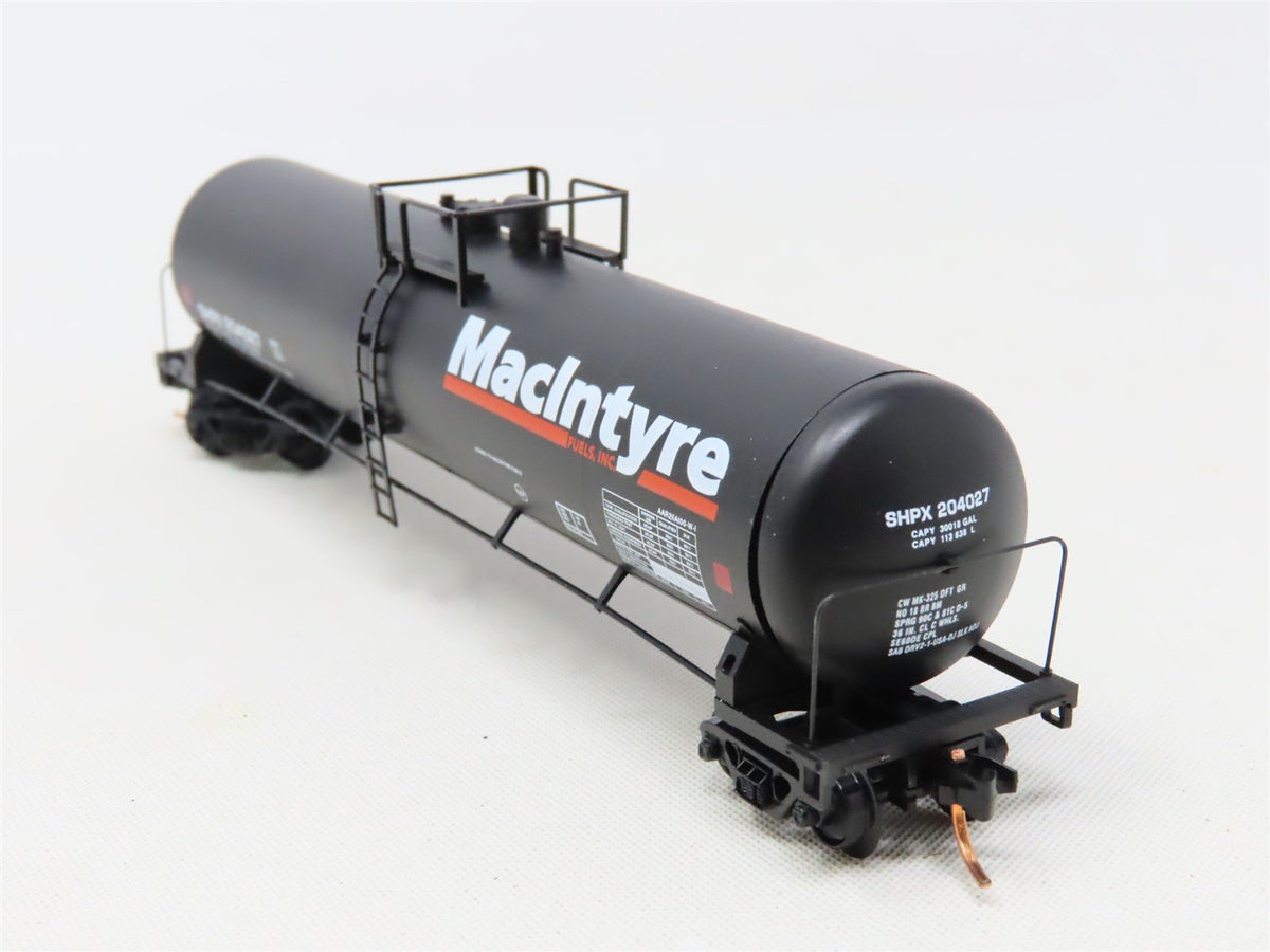 N Scale Micro-Trains MTL 110030 SHPX MacIntyre Fuels 56&#39; Tank Car #204027