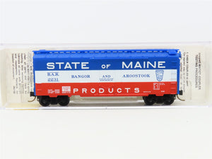 N Scale Micro-Trains MTL 21020 BAR State of Maine 40' Single Door Box Car #2231