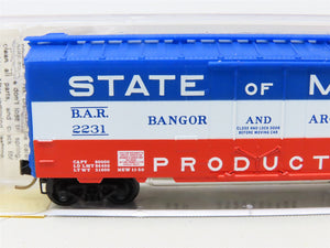 N Scale Micro-Trains MTL 21020 BAR State of Maine 40' Single Door Box Car #2231
