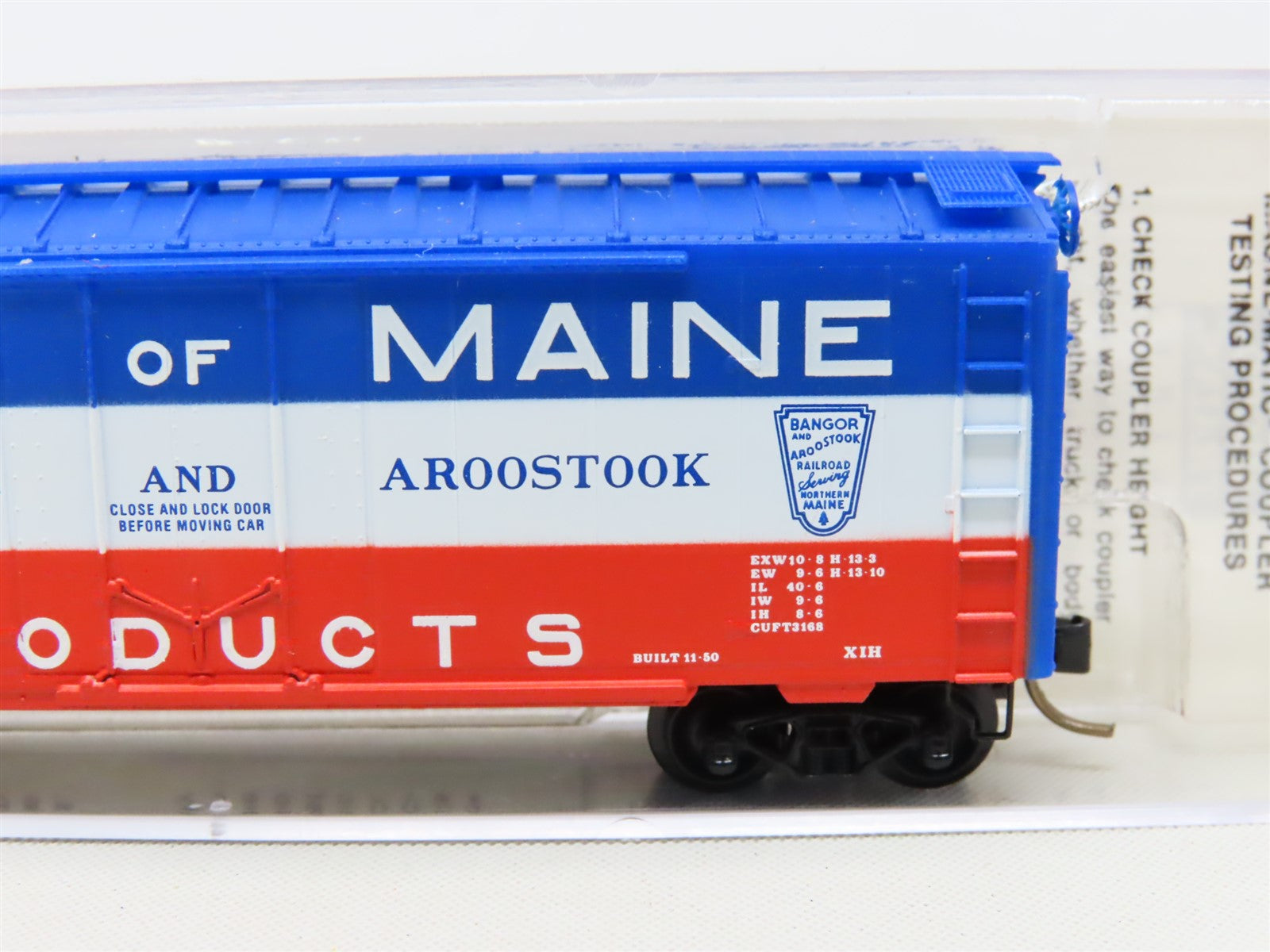 N Scale Micro-Trains MTL 21020 BAR State of Maine 40' Single Door Box Car #2231
