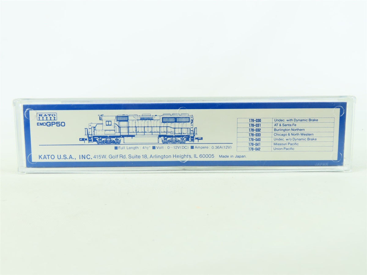 N Scale KATO 176-032 BN Burlington Northern EMD GP50 Diesel Locomotive #3107
