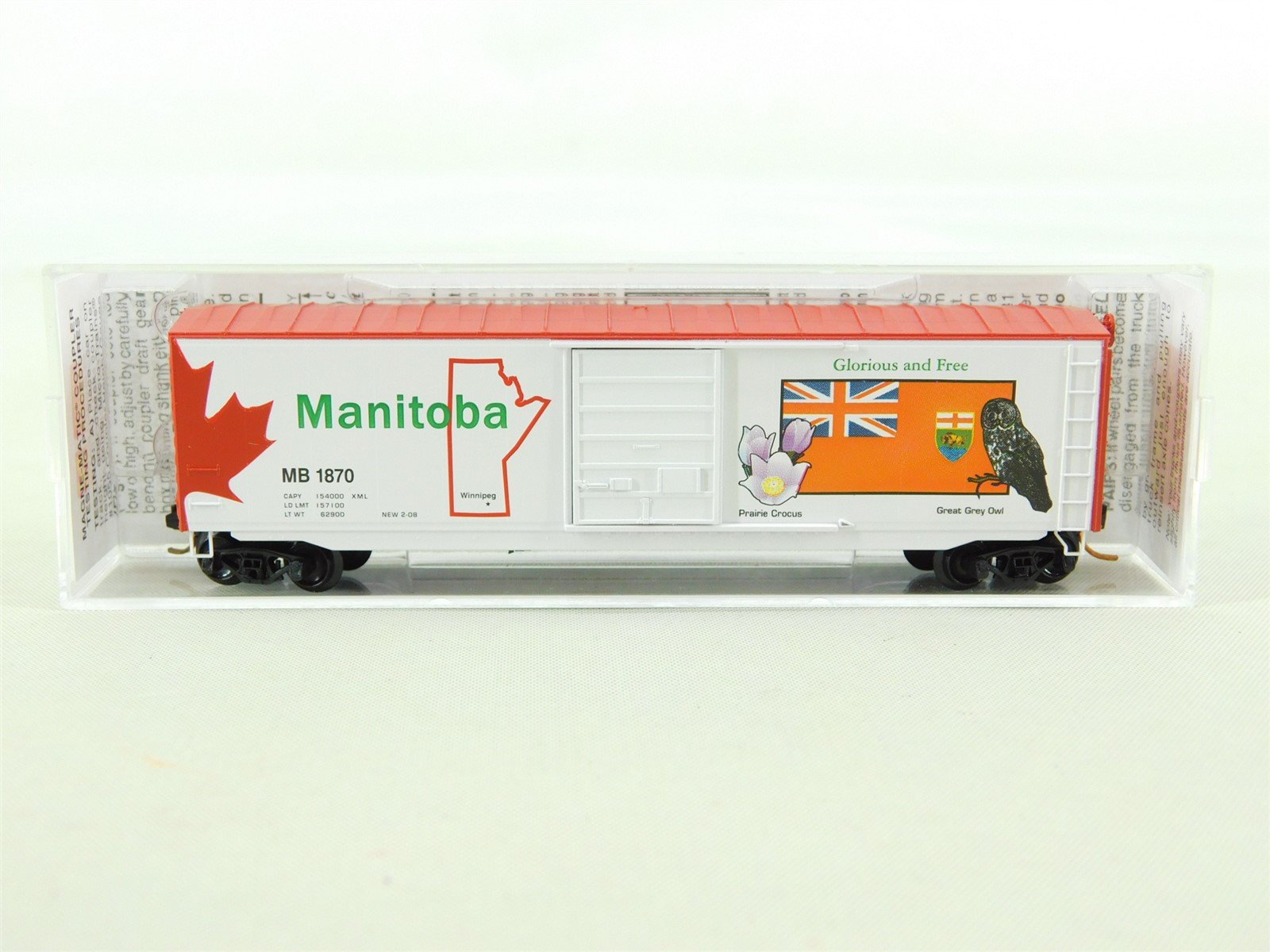 N Scale Micro-Trains MTL 07700160 MB Manitoba 40' Boxcar #1870