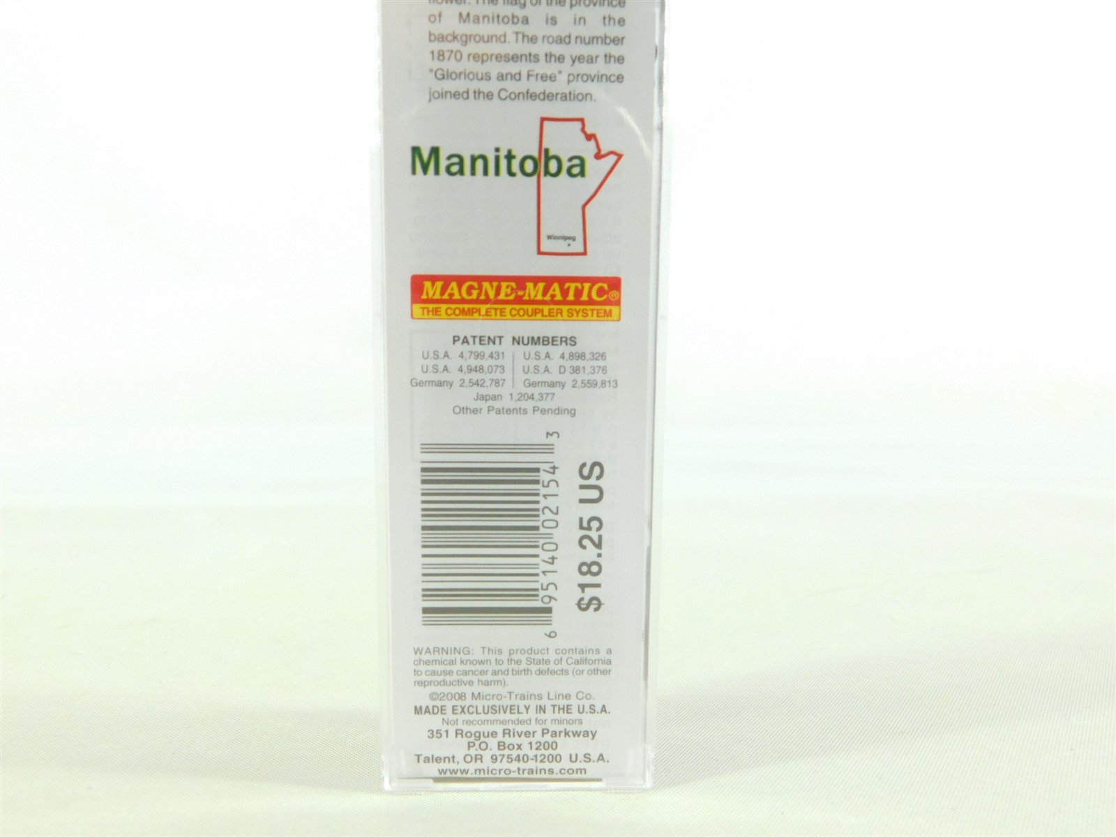 N Scale Micro-Trains MTL 07700160 MB Manitoba 40' Boxcar #1870