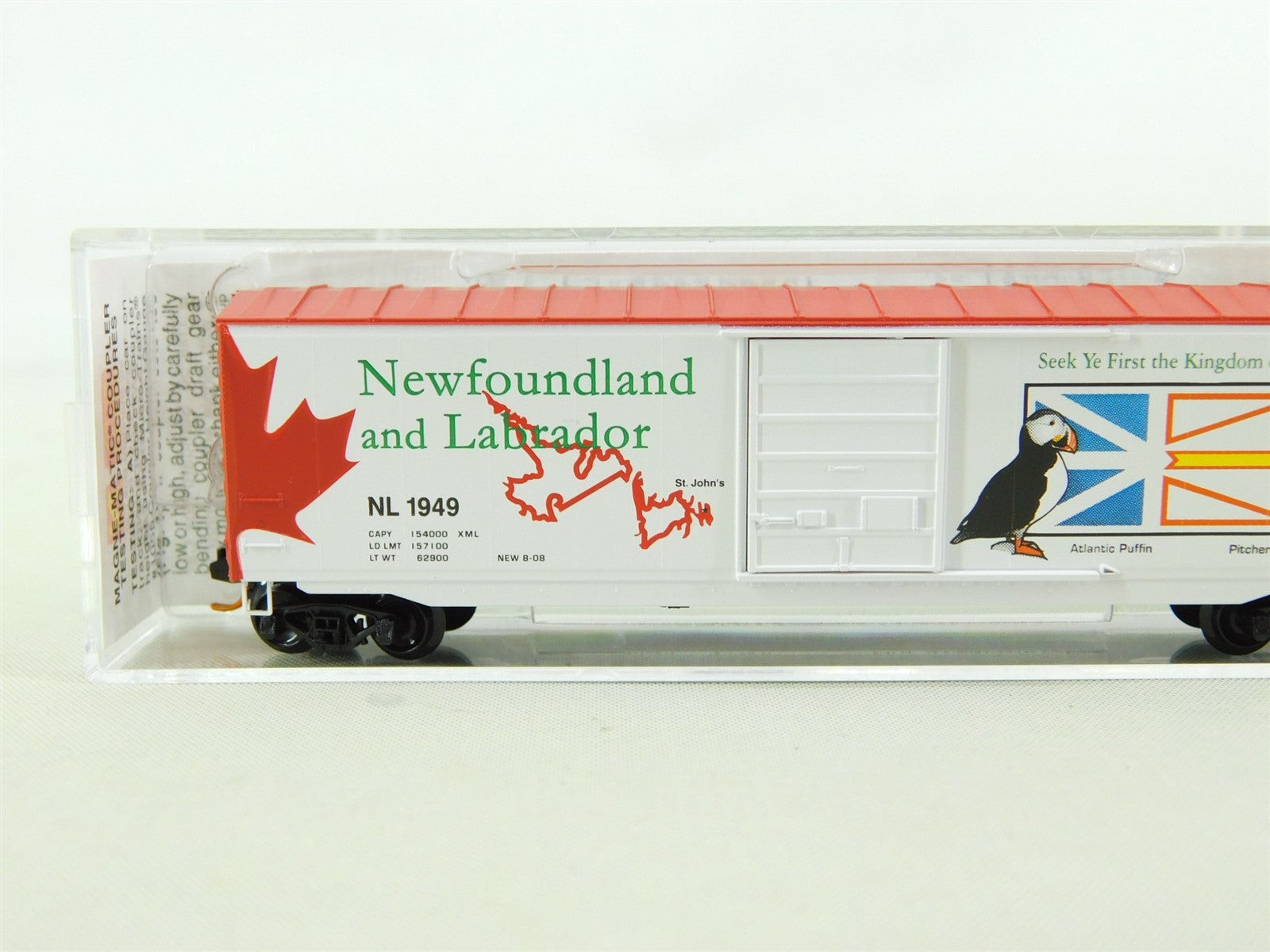 N Scale Micro-Trains MTL 07700163 NL Newfoundland & Labrador 40' Boxcar #1949