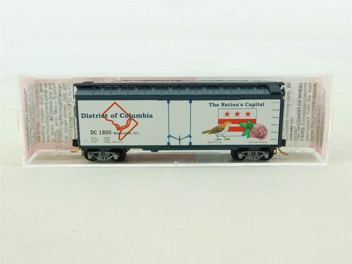 N Scale Micro-Trains MTL DC District Of Columbia 40&#39; Boxcar #1800