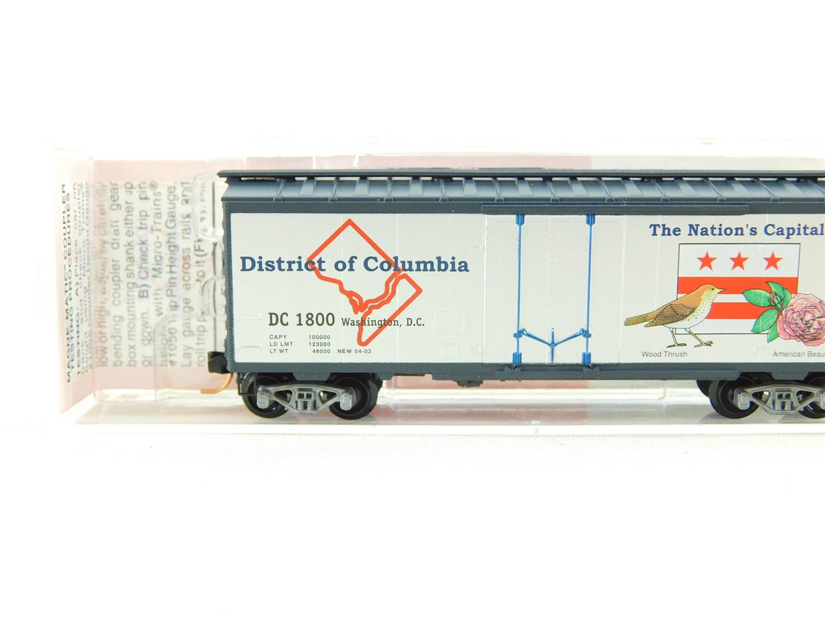 N Scale Micro-Trains MTL DC District Of Columbia 40&#39; Boxcar #1800