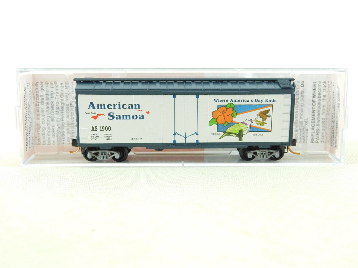 N Scale Micro-Trains MTL NSC 07-02 AS American Samoa 40&#39; Boxcar #1900