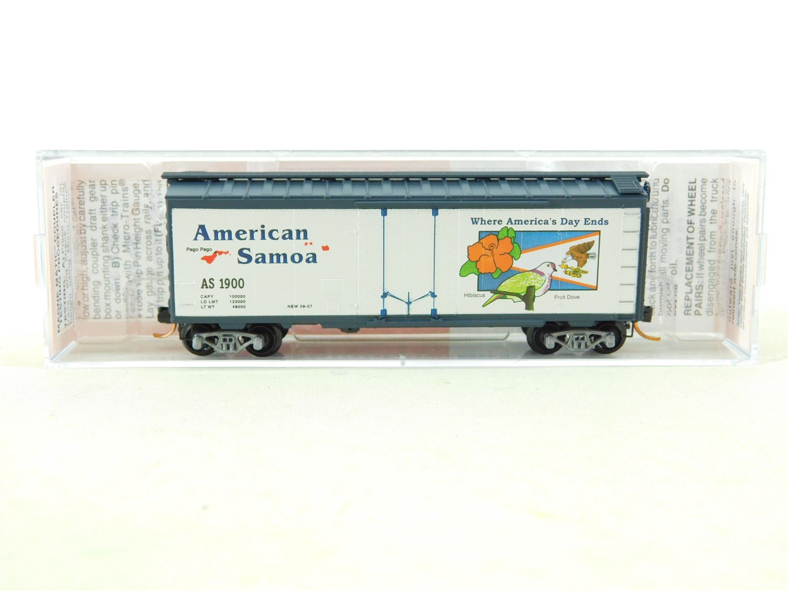 N Scale Micro-Trains MTL NSC 07-02 AS American Samoa 40' Boxcar #1900