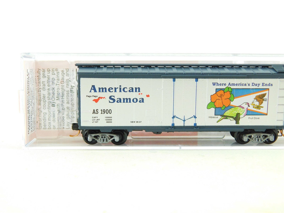 N Scale Micro-Trains MTL NSC 07-02 AS American Samoa 40&#39; Boxcar #1900