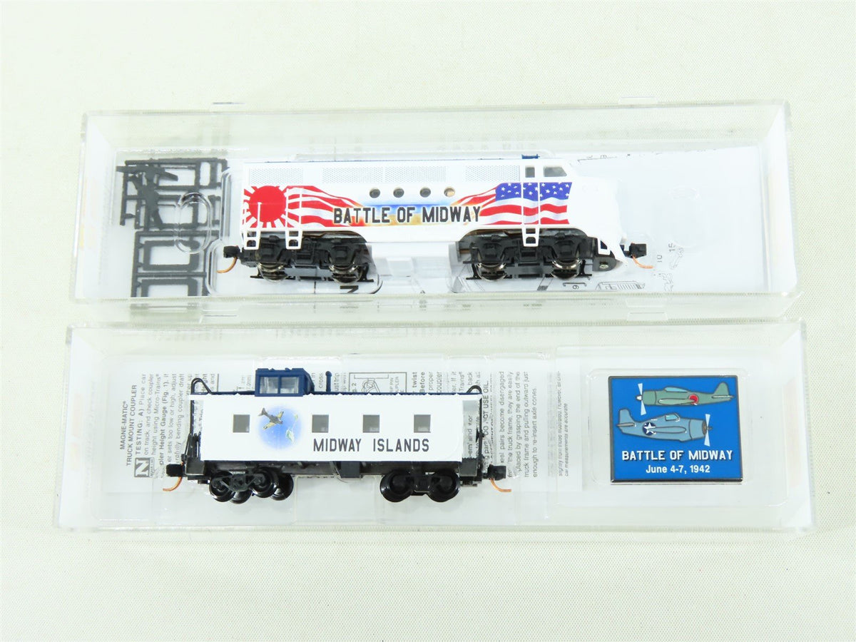 N Scale Micro-Trains MTL 99321081 &quot;Battle of Midway&quot; FTA Diesel &amp; Caboose Set