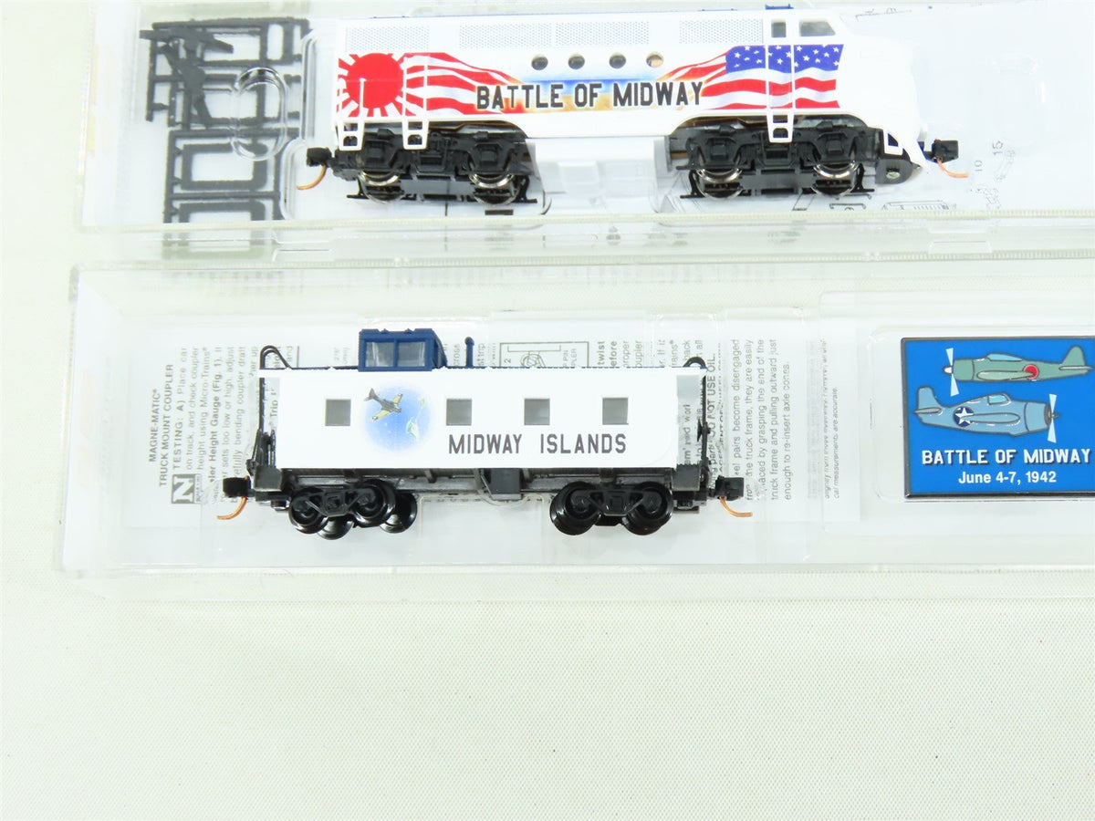 N Scale Micro-Trains MTL 99321081 &quot;Battle of Midway&quot; FTA Diesel &amp; Caboose Set