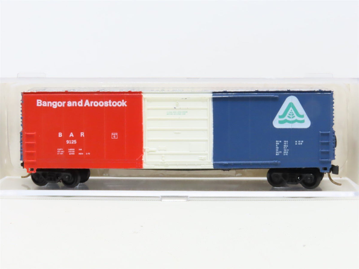 N Scale Life-Like 7731 BAR Bangor &amp; Aroostook 50&#39; Single Door Box Car #9125