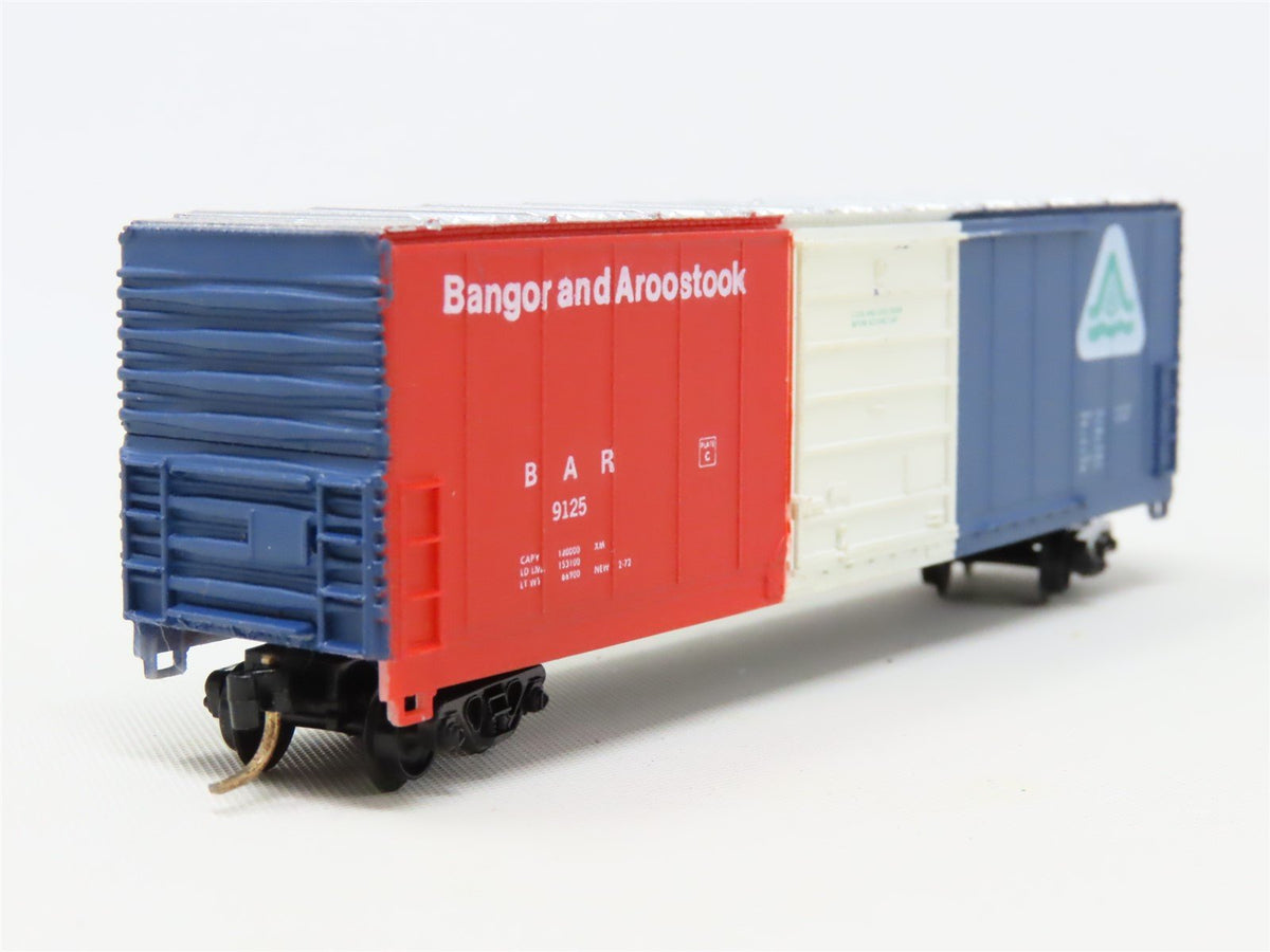 N Scale Life-Like 7731 BAR Bangor &amp; Aroostook 50&#39; Single Door Box Car #9125