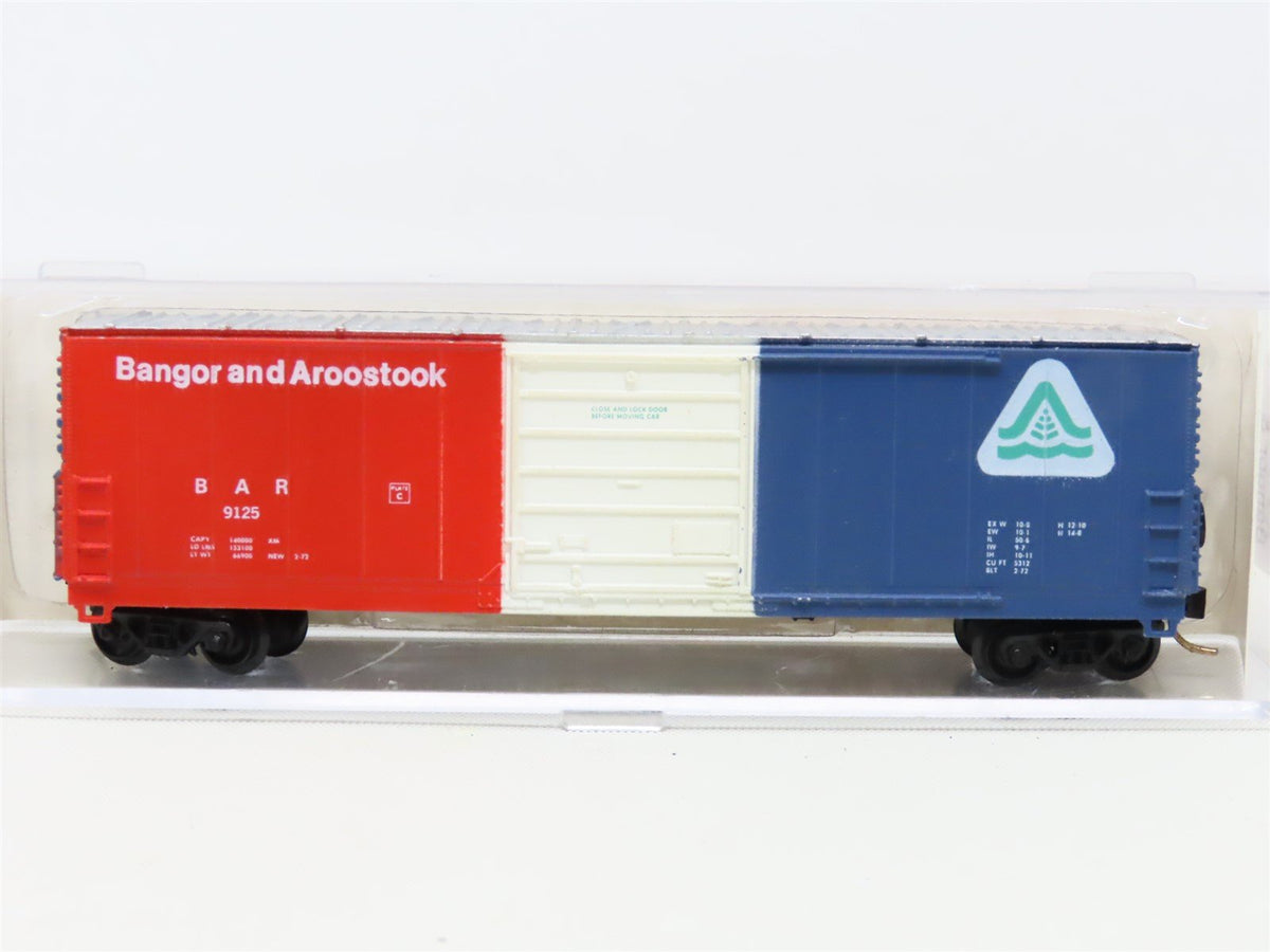 N Scale Life-Like 7731 BAR Bangor &amp; Aroostook 50&#39; Single Door Box Car #9125