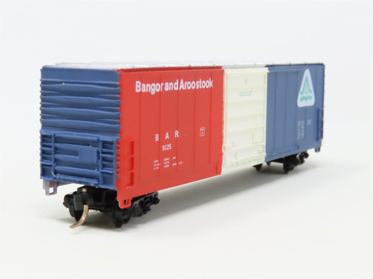 N Scale Life-Like 7731 BAR Bangor &amp; Aroostook 50&#39; Single Door Box Car #9125