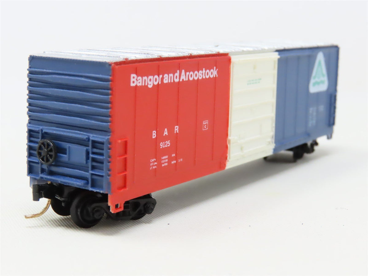 N Scale Life-Like 7731 BAR Bangor &amp; Aroostook 50&#39; Single Door Box Car #9125