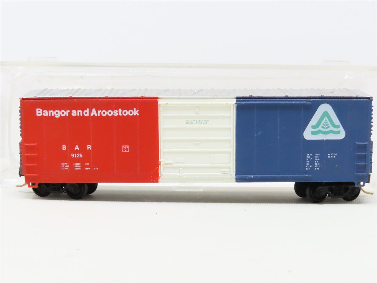 N Scale Life-Like 7731 BAR Bangor &amp; Aroostook 50&#39; Single Door Box Car #9125