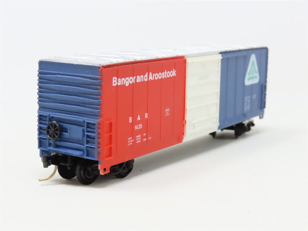 N Scale Life-Like 7731 BAR Bangor &amp; Aroostook 50&#39; Single Door Box Car #9125