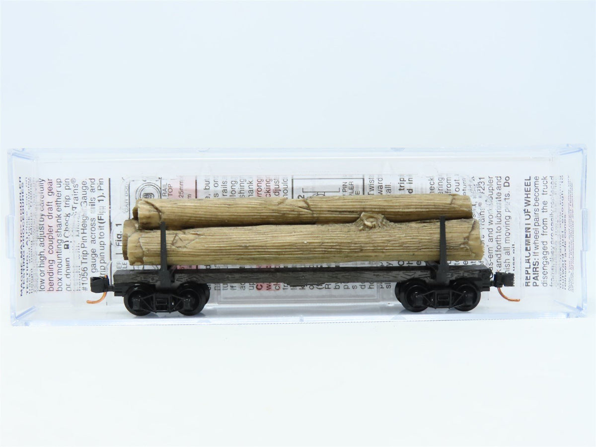 N Scale Micro-Trains MTL 11400060 40&#39; Modern Log Car w/ Uprights