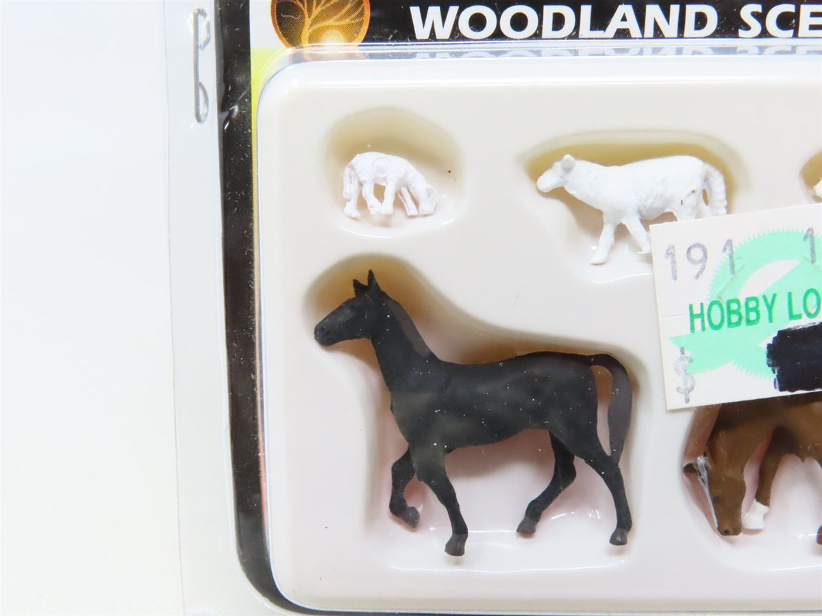 HO Scale Woodland Scenics #A1844 Livestock - 7 pc. Figure Set