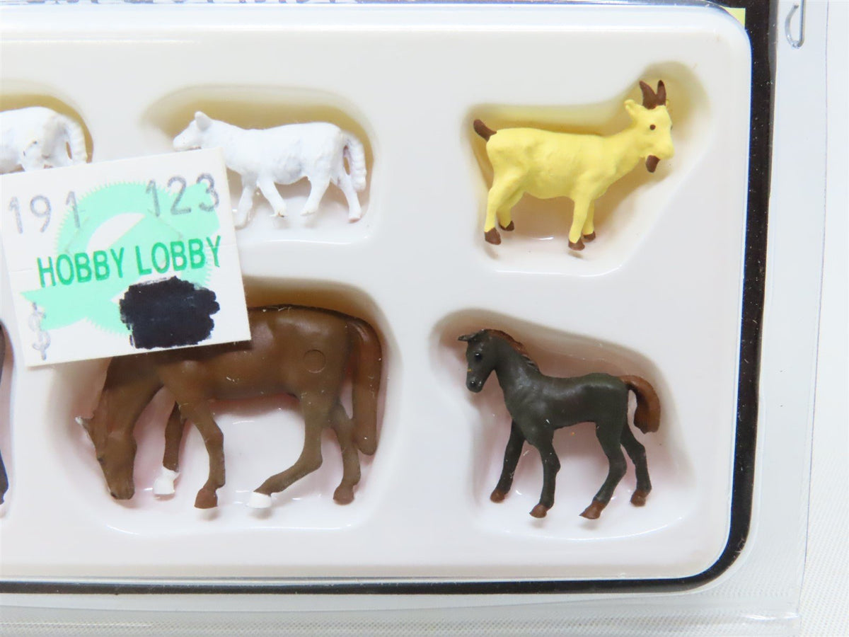 HO Scale Woodland Scenics #A1844 Livestock - 7 pc. Figure Set