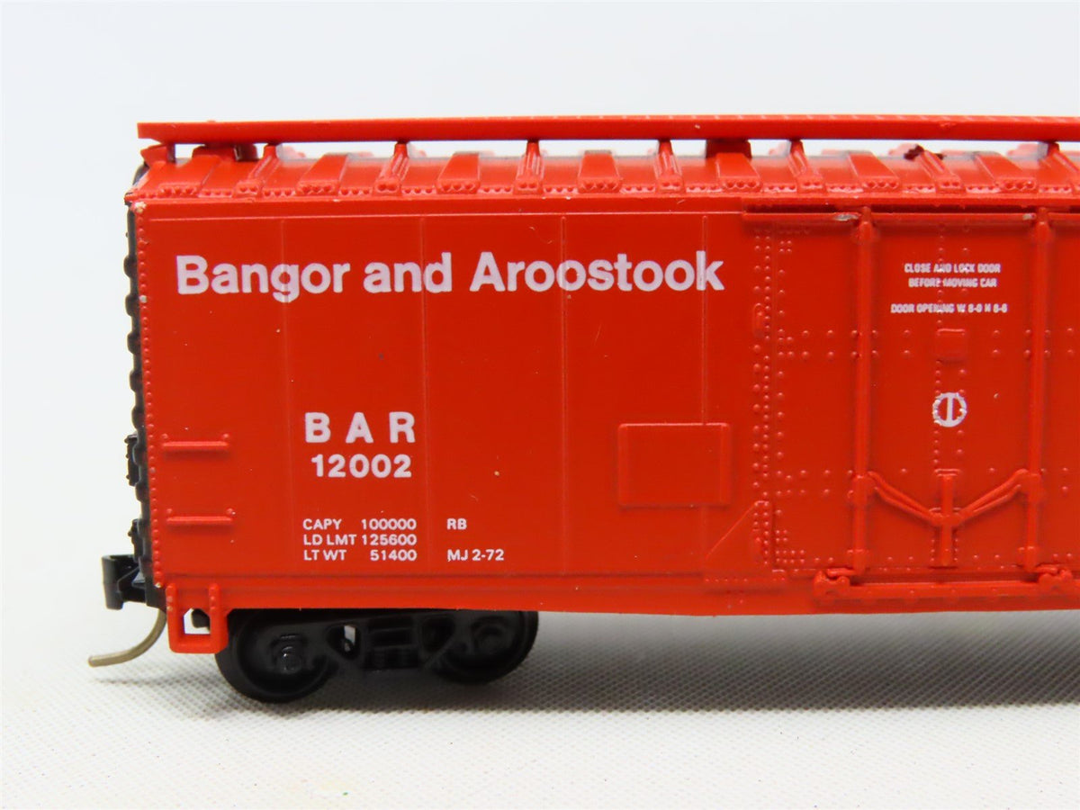 N Scale Atlas 3320 BAR Bangor &amp; Aroostook 40&#39; Plug Door Box Car #12002