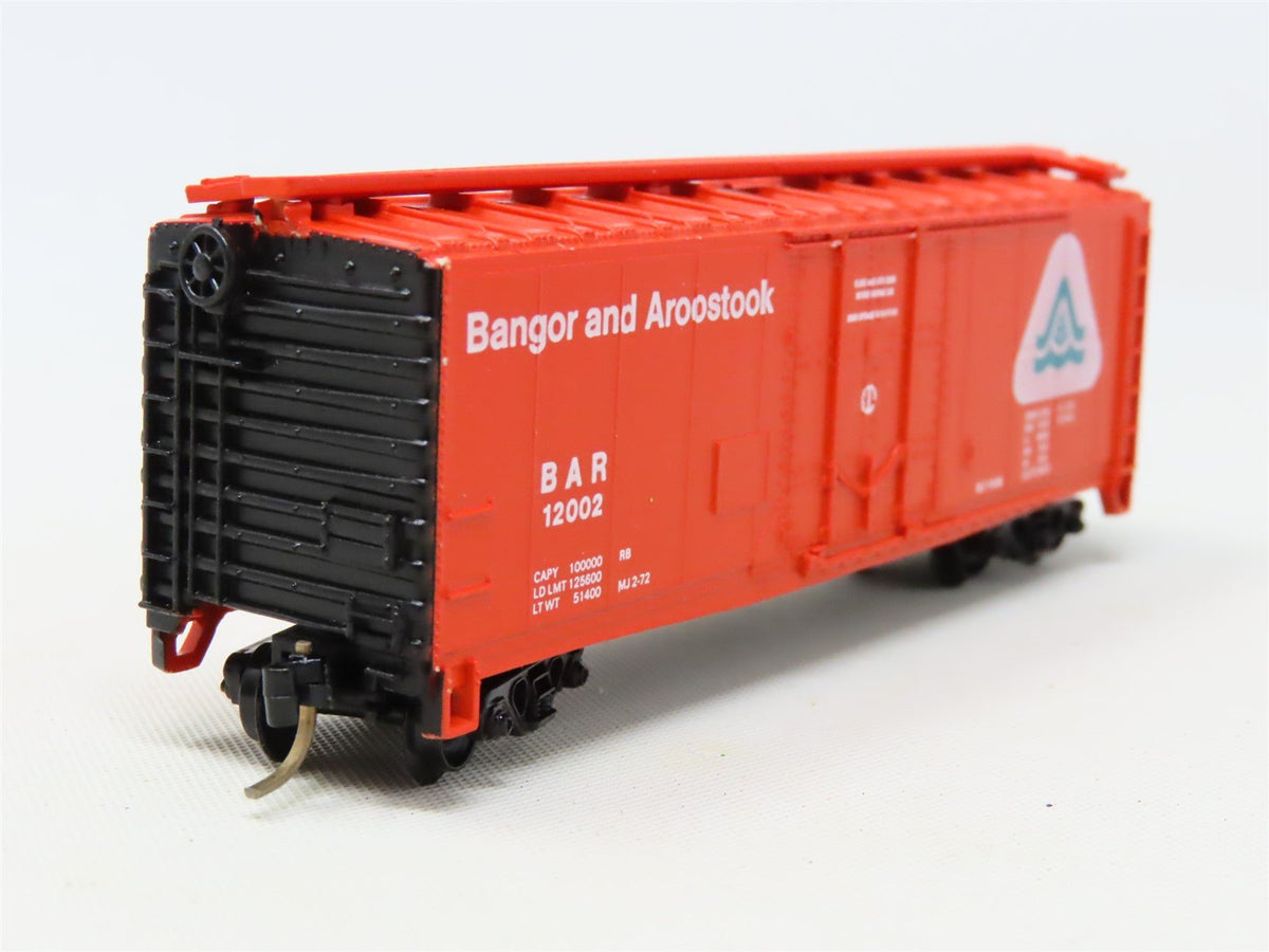 N Scale Atlas 3320 BAR Bangor &amp; Aroostook 40&#39; Plug Door Box Car #12002