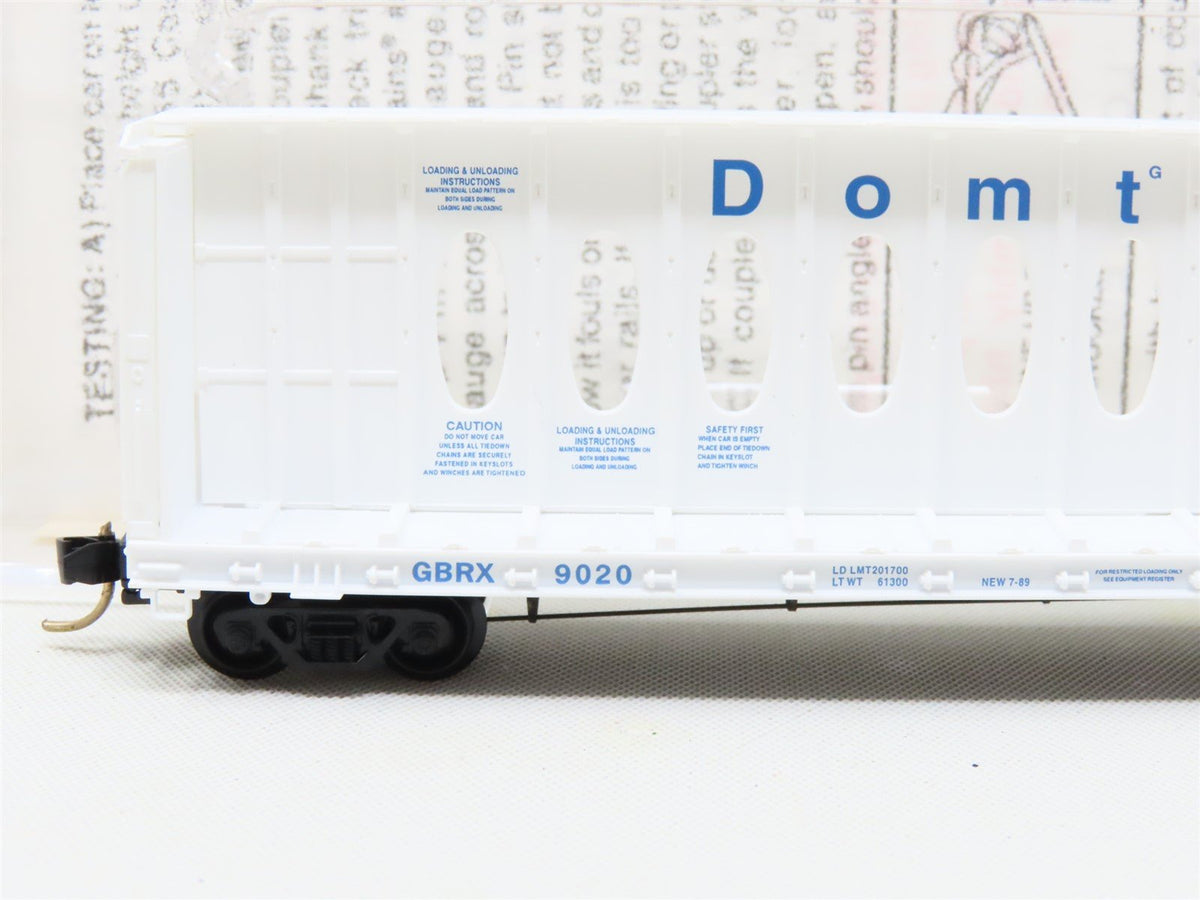 N Scale Micro-Trains MTL 53510 GBRX Domtar Gypsum 60&#39; 8&quot; Flat Car #9020