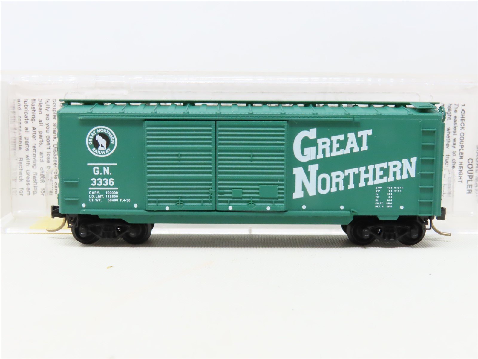 N Scale Micro-Trains MTL #23190 GN Great Northern 40' Double Door Box Car #3336