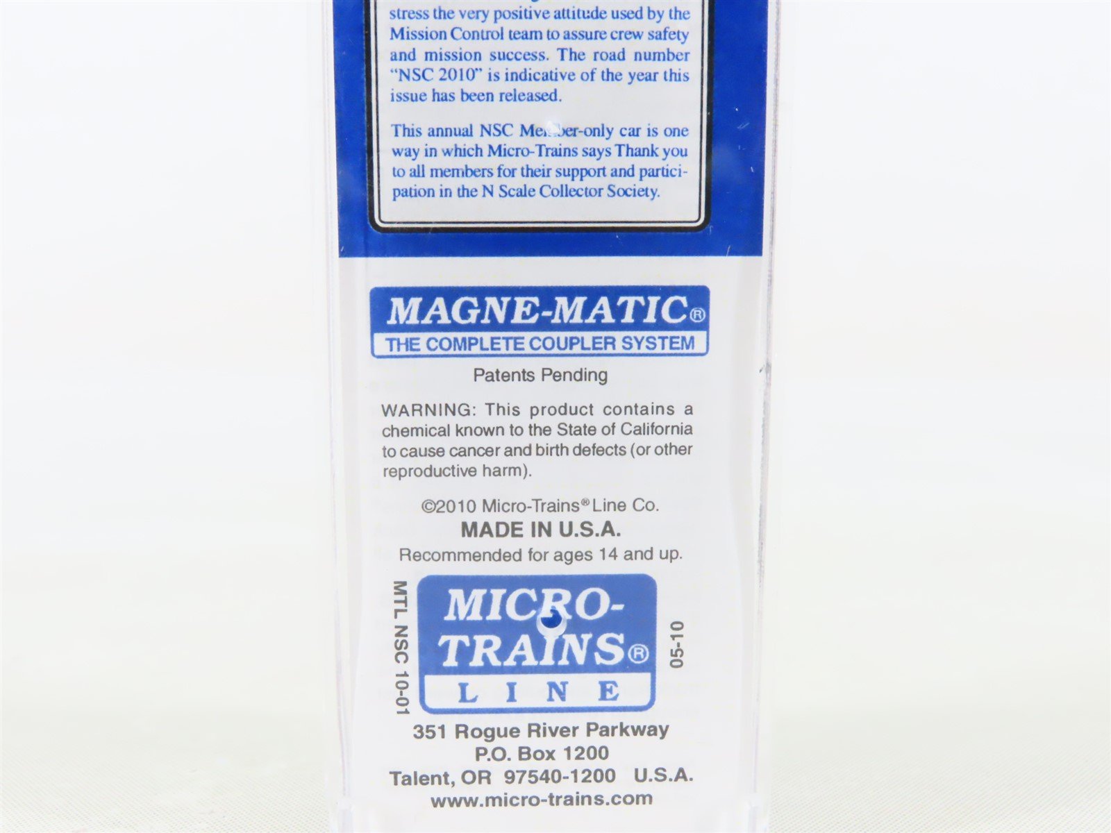 N Scale Micro-Trains MTL NSC 10-01 Achievement Through Excellence Box Car #2010