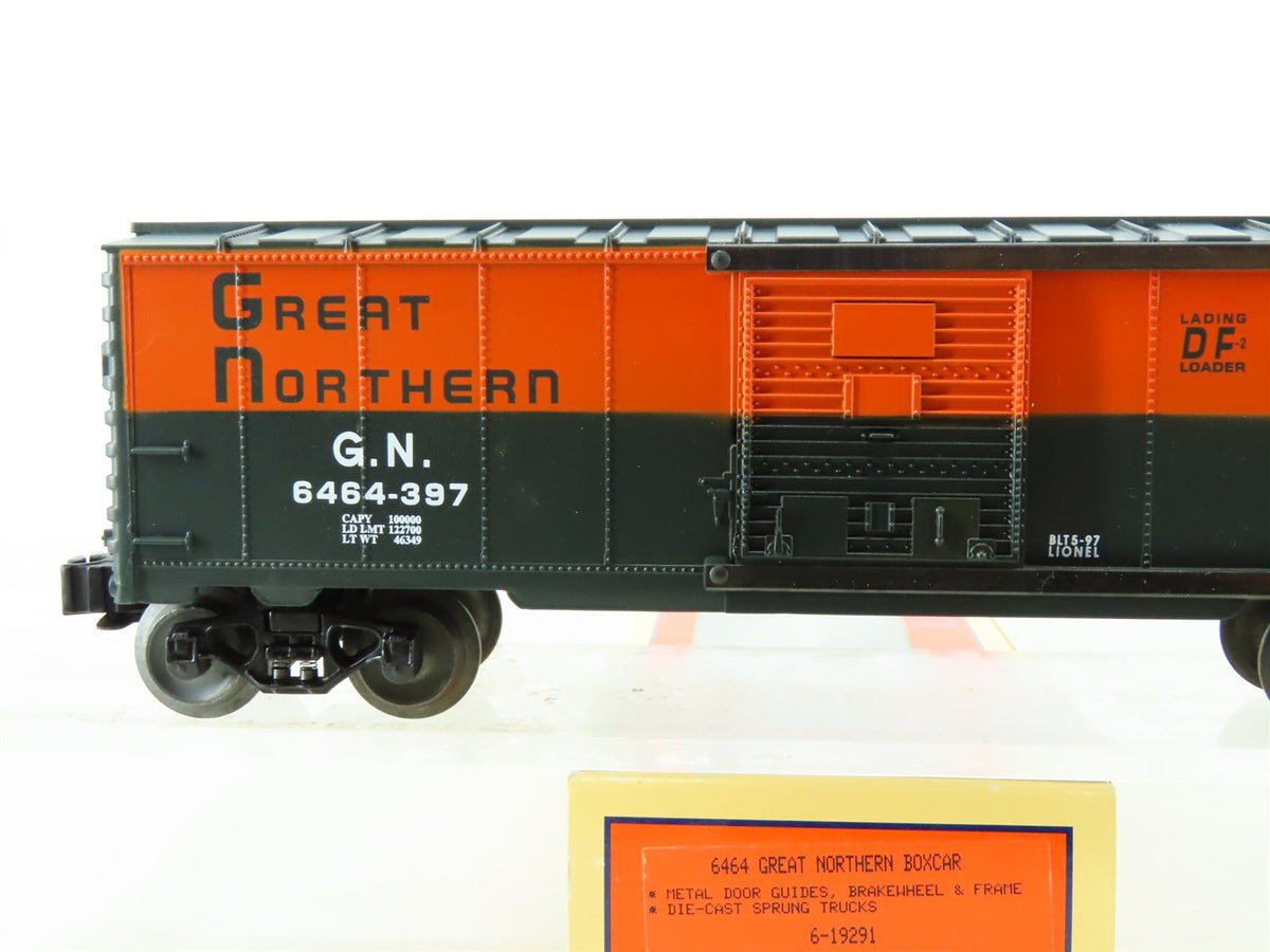 O Gauge 3-Rail Lionel 6-19291 GN Great Northern Boxcar #6464-397
