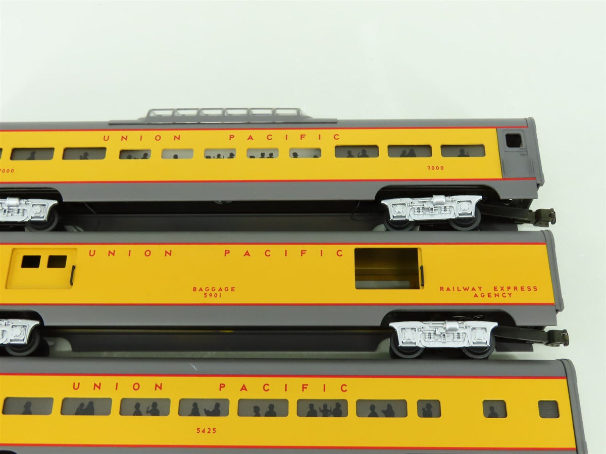 O Gauge 3-Rail MTH MT-6506 UP Union Pacific 70&#39; Aluminum Passenger 5-Car Set