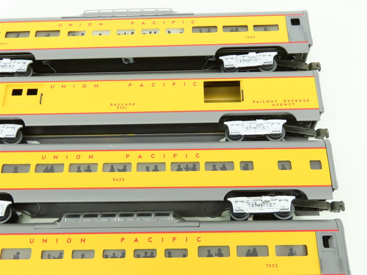 O Gauge 3-Rail MTH MT-6506 UP Union Pacific 70&#39; Aluminum Passenger 5-Car Set