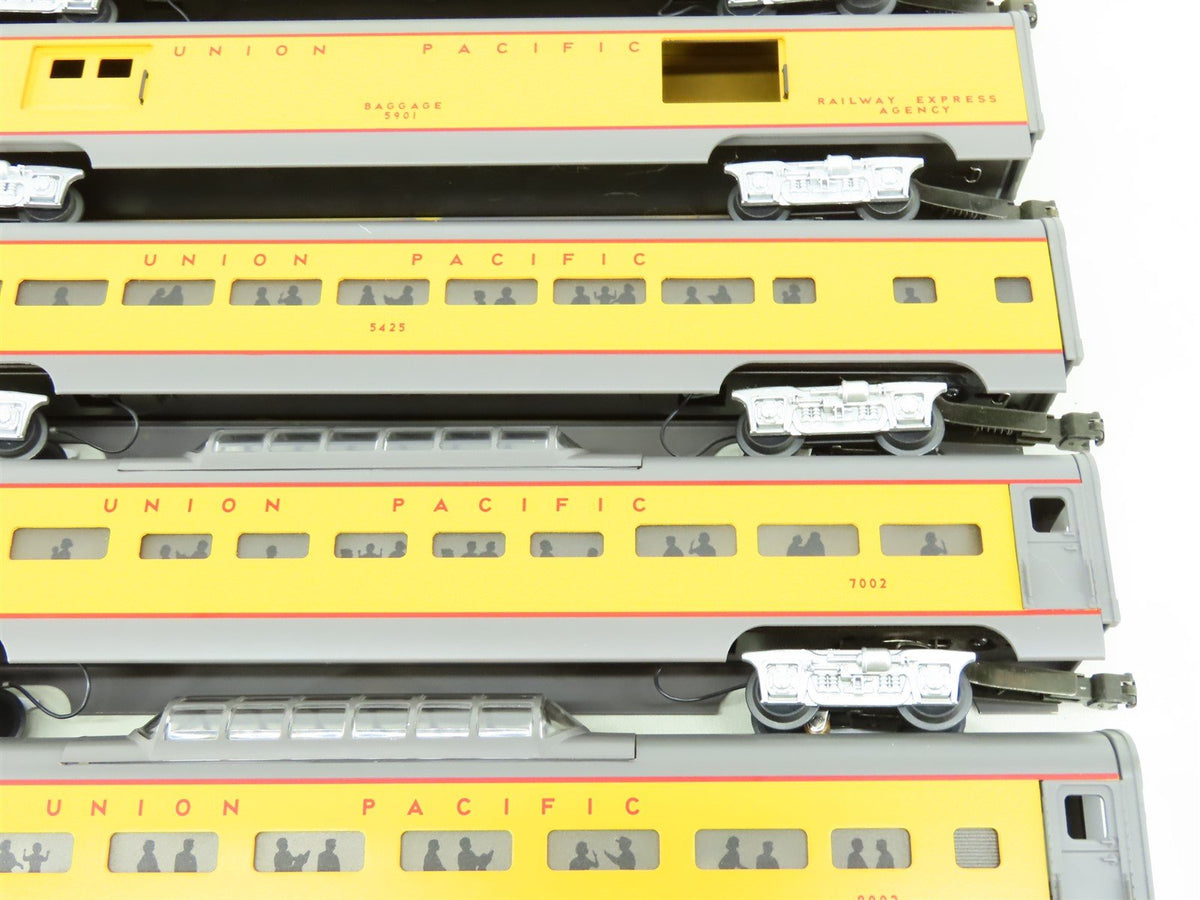 O Gauge 3-Rail MTH MT-6506 UP Union Pacific 70&#39; Aluminum Passenger 5-Car Set