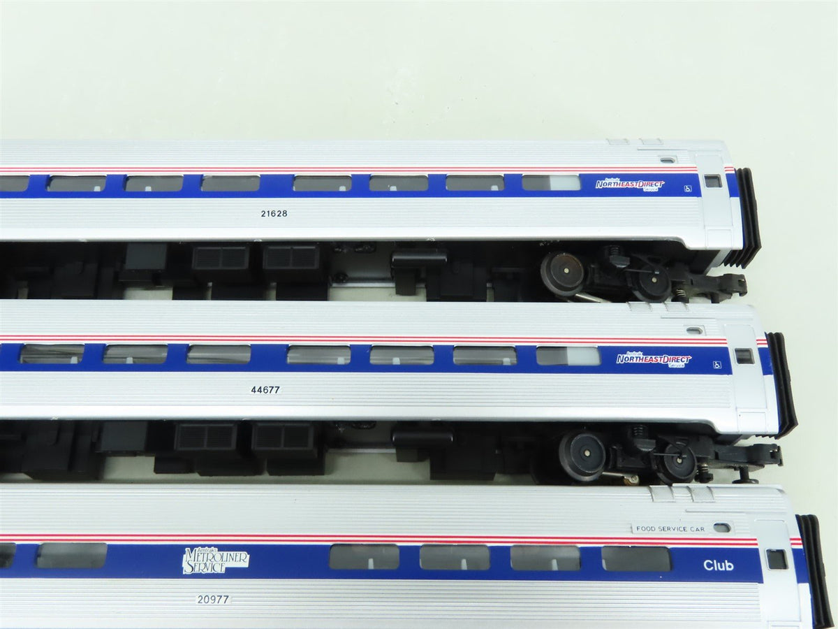 O 3-Rail MTH 20-6531 AMTK Amtrak Amfleet Northeast Direct Passenger 4-Car Set